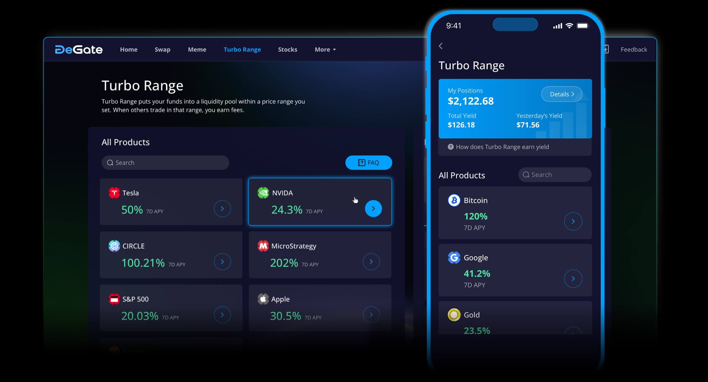 DeGate App Interface
